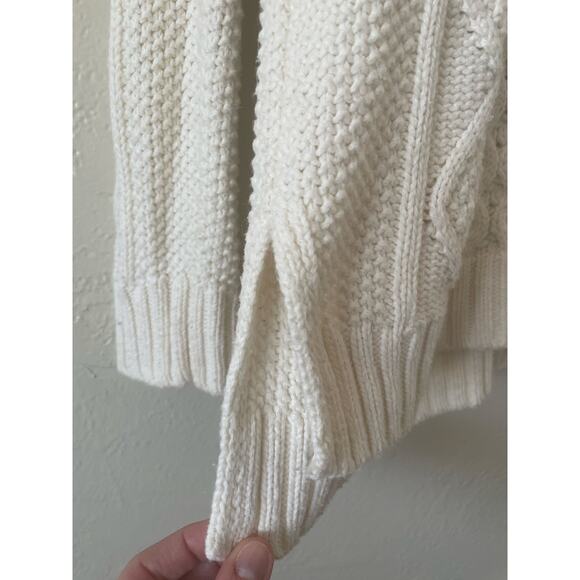 Madewell Classic Cable Knit Sweater Fisherman Minimalist Beachy Coastal Chunky S - Picture 5 of 9